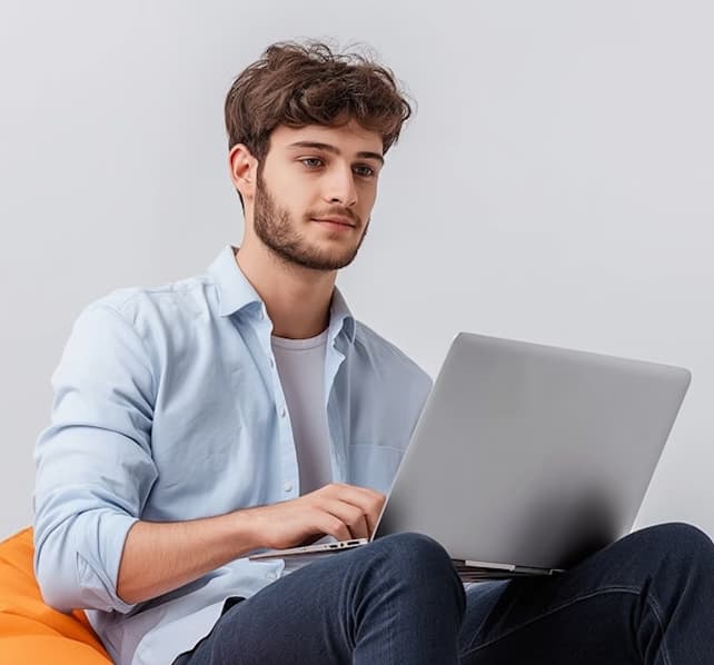 Person using financial app